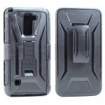 Wholesale LG Stylus 2 K520, LG G Stylo 2 LS775 Armor Holster Combo Belt Clip Case (Black)